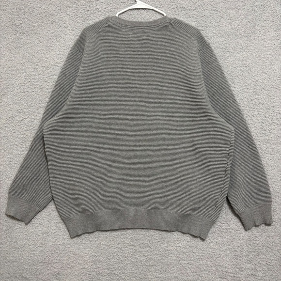 Gray Ribbed Crew Neck Pullover Sweater Size XXXL Workwear Neutral - Picture 8 of 13